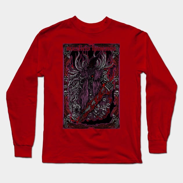 Abyssal Knight Gael Long Sleeve T-Shirt by Pages Ov Gore